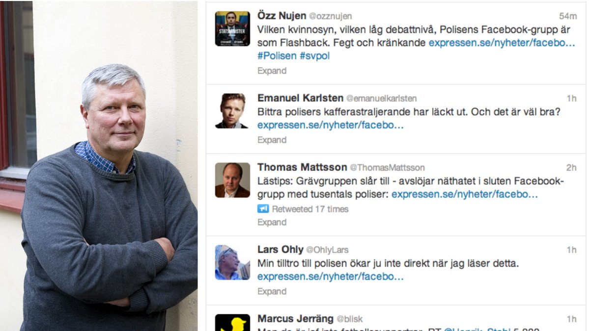 Lars Ohly är kritisk till polisens Facebookgrupp.
